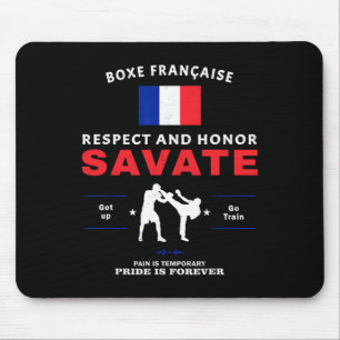 Alfombrilla De Ratón Boxeo Francés Savate Kickboxing Luchador de Savate