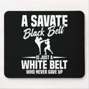 Alfombrilla De Ratón Boxeo Savate Artes Marciales Cinturón Negro Kickbo