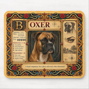 Alfombrilla De Ratón Boxer, Arte de Bestiario Medieval