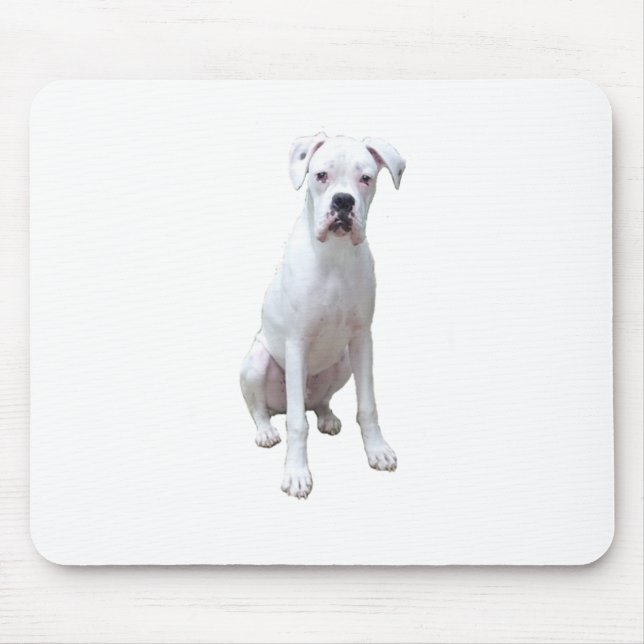 Alfombrilla De Ratón BOXER - Cachorro blanco.png (Frente)