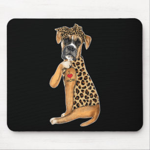 Alfombrilla De Ratón Boxer Dog Lover Tee I Love Mom Tattoo Leopard Moth