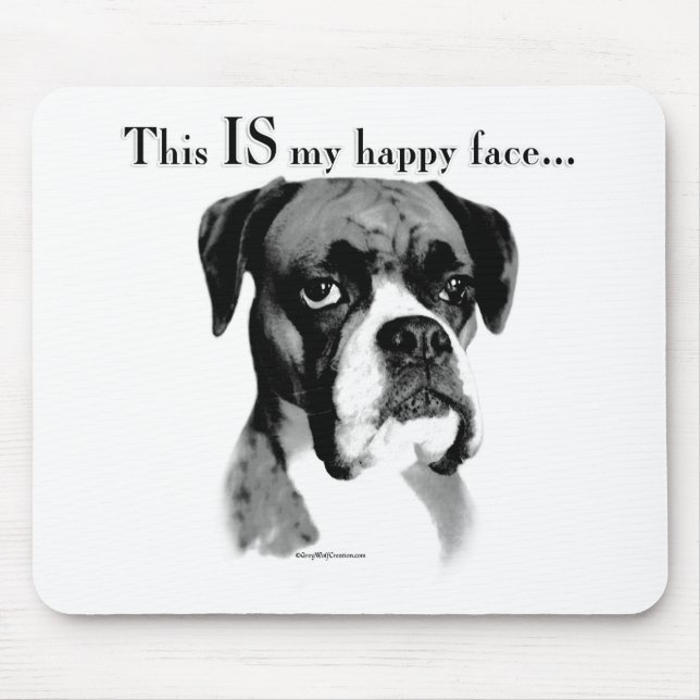 Alfombrilla De Ratón Boxer Happy Face (Frente)