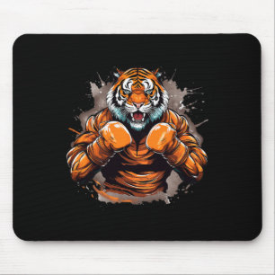 Alfombrilla De Ratón Boxer Tiger Tiger Gráfica de boxeo divertida Tigre