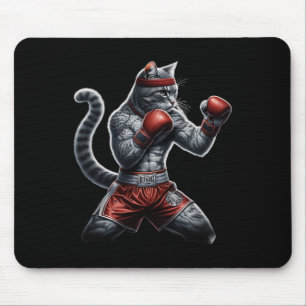 Alfombrilla De Ratón Boxing Cat Cuando Su Gato Golpea Más Que Usted