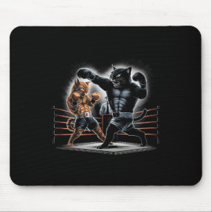 Alfombrilla De Ratón Boxing Cats Kitty Boxing Amantes del diseño gráfic
