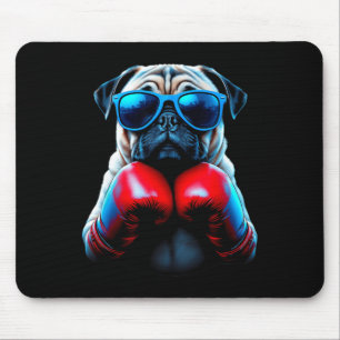 Alfombrilla De Ratón Boxing Pug Dog Kickboxing Guay