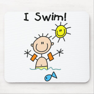 Alfombrilla De Ratón Boy I Swim Mousepad