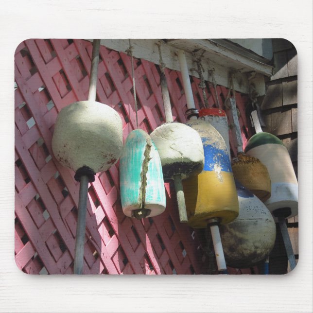 Alfombrilla De Ratón Boyas de bogavante en el Entramado Rosado - Viñedo (Frente)