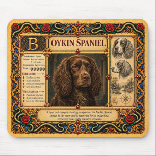 Alfombrilla De Ratón Boykin Spaniel, Arte de Bestiario Medieval