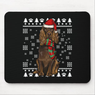 Alfombrilla De Ratón Boykin Spaniel Dog Santa Hat Xmas Navidades feos