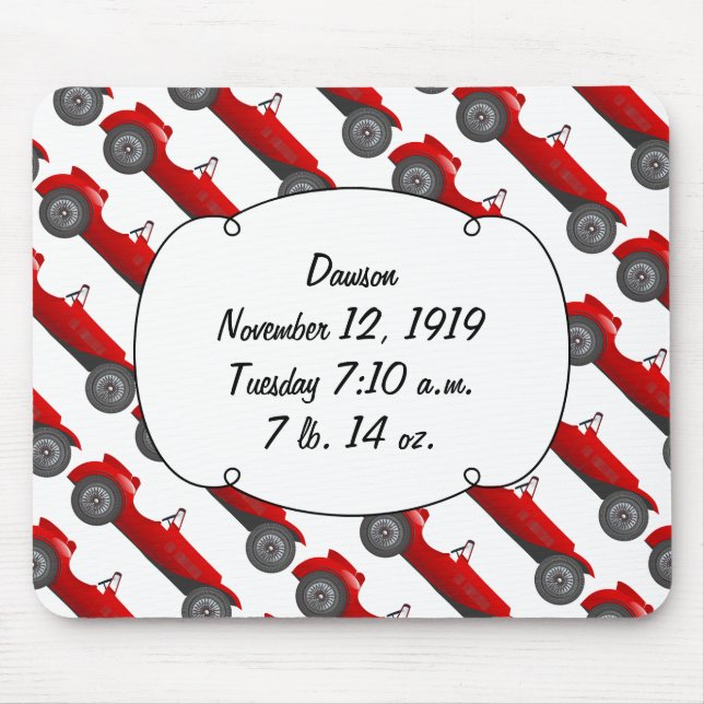 Alfombrilla De Ratón Boys Room Classic Car Gifts Sweet Red Retro Car (Frente)