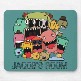 Alfombrilla De Ratón Boys Room Street Art Cute Monster Ilustracion