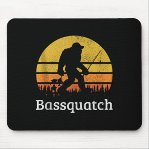 Alfombrilla De Ratón Bquatch Divertido B Pesca Sasquatch Pie Grande Vin