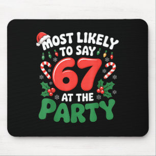 Alfombrilla De Ratón Brainrot Divertido Xmas 67 Meme Navidad Más Probab