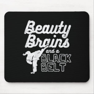 Alfombrilla De Ratón Brains de belleza Chica del cinturón negro Karate 
