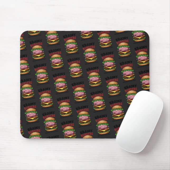 Alfombrilla De Ratón Brainy Burgers Mousepad (Con ratón)