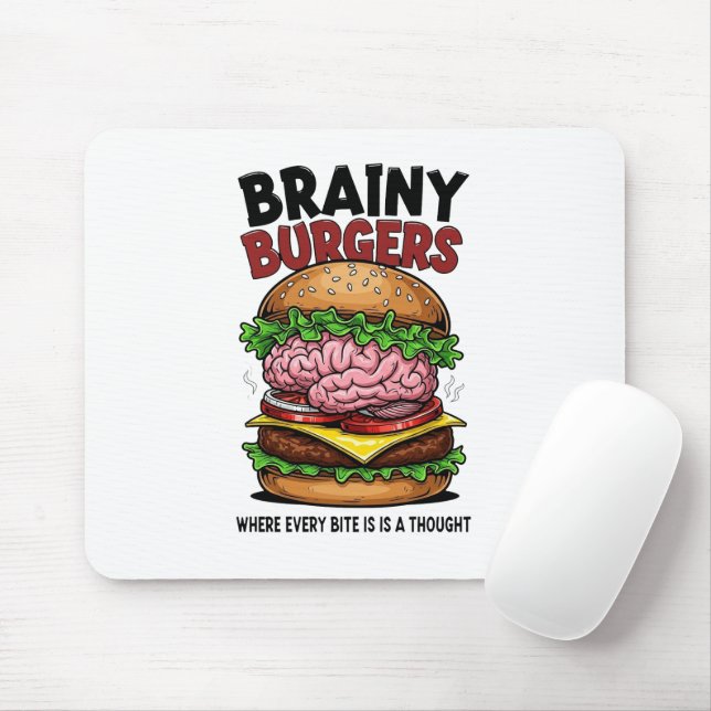 Alfombrilla De Ratón Brainy Burgers Mousepad (Con ratón)