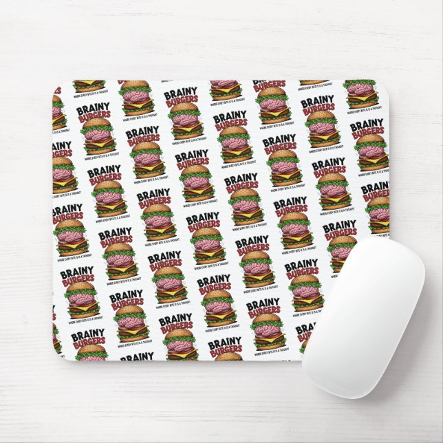 Alfombrilla De Ratón Brainy Burgers Mousepad (Con ratón)
