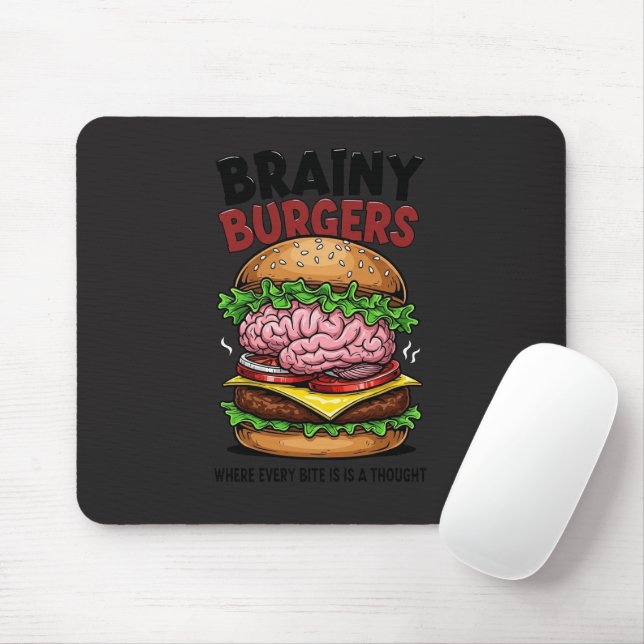 Alfombrilla De Ratón Brainy Burgers Mousepad (Con ratón)
