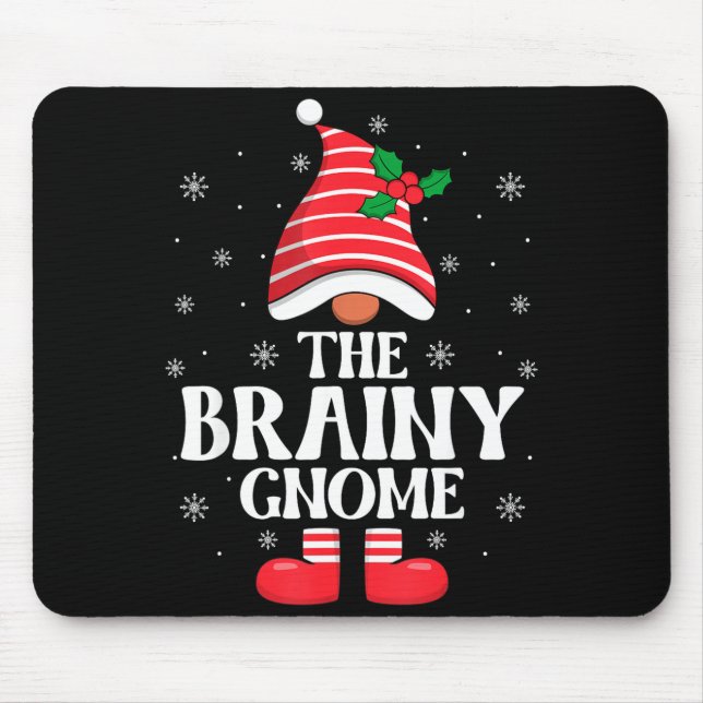 Alfombrilla De Ratón Brainy Gnome Christmas Family Matching Group Funny (Frente)