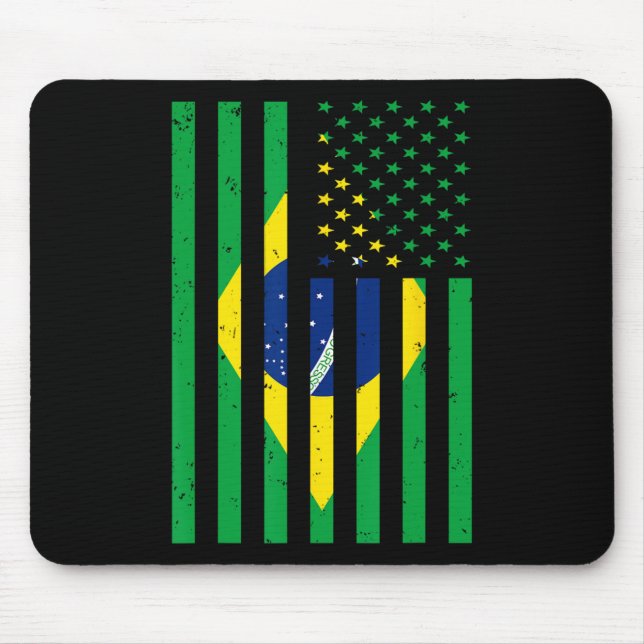 Alfombrilla De Ratón Brazil Shirt Brasil Soccer Usa America Flag Jersey (Frente)