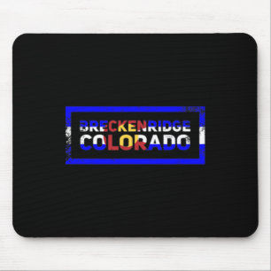 Alfombrilla De Ratón Breckenridge Colorado State Flag Retro Mountain Sk