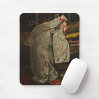 Alfombrilla De Ratón Breitner, Chica en un Kimono Blanco - Bella Artes