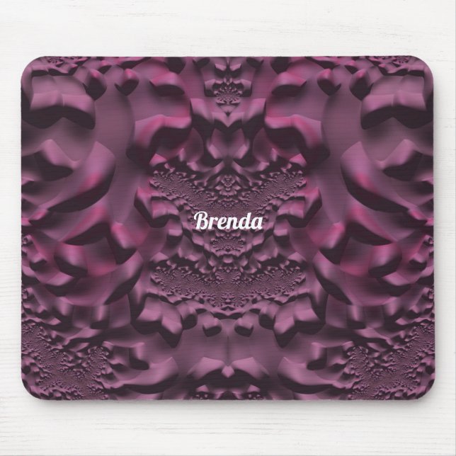 Alfombrilla De Ratón BRENDA ~ 3D Rosa y Púrpura (Frente)