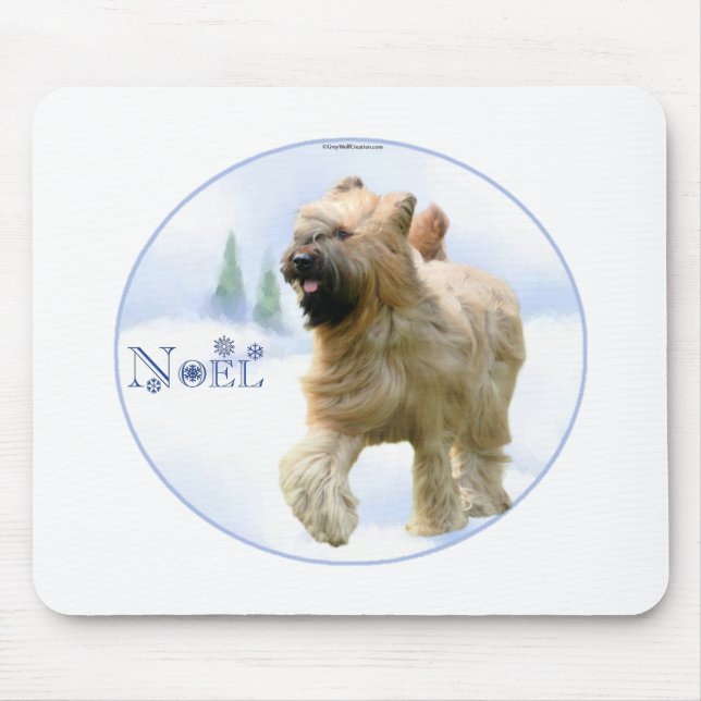 Alfombrilla De Ratón Briard Noel (Frente)