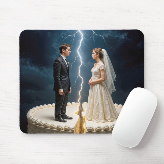 Alfombrilla De Ratón Bride and Groom Divorce Cake (Con ratón)