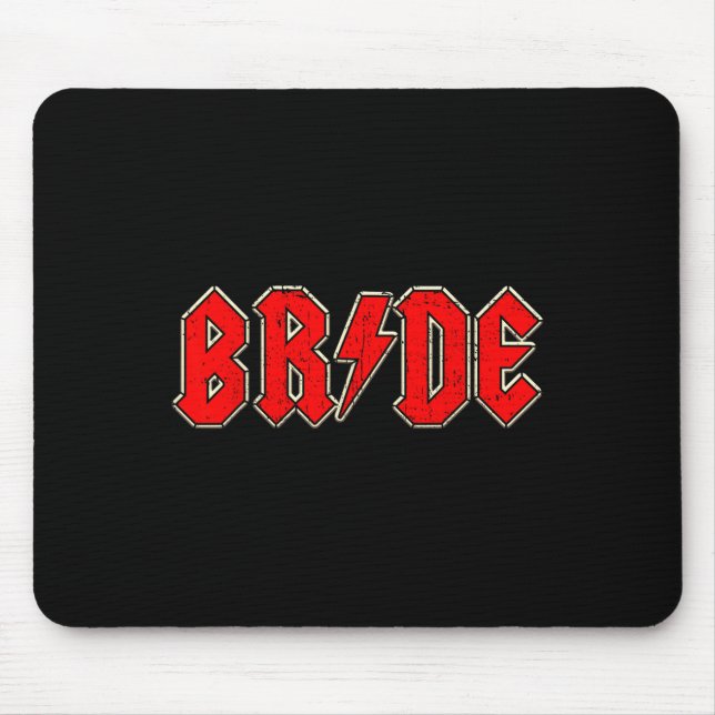 Alfombrilla De Ratón Bride Crew Rock Roll Gothic Halloween Party Gift F (Frente)