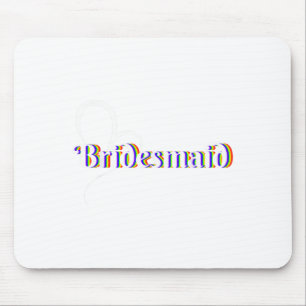 Alfombrilla De Ratón Bridesmaid Lgbt Heart Rainbow Pride Bachelorette P