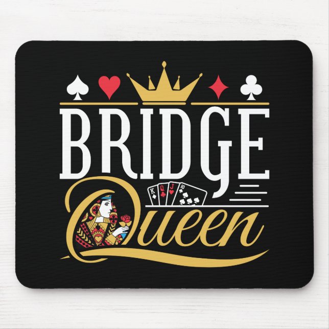 Alfombrilla De Ratón Bridge Queen Card Game Women (Frente)