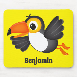 Alfombrilla De Ratón Bright Flying Toucan Yellow Mouse Pad
