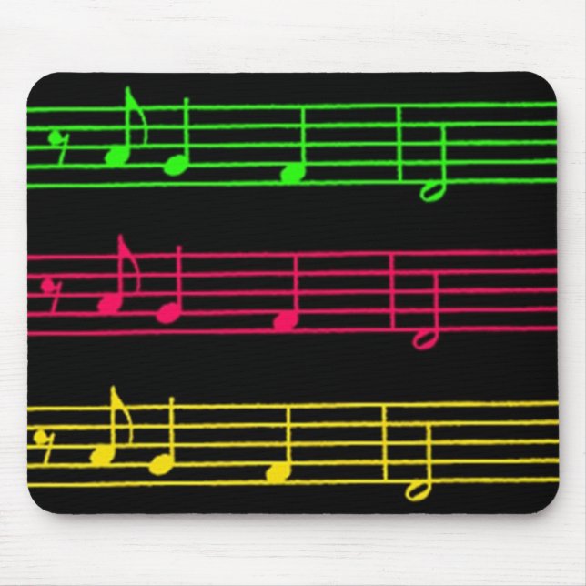 Alfombrilla De Ratón Bright Neon Notes - mousepad (Frente)