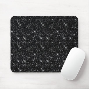Alfombrilla De Ratón Brillante Destello Negro Amante del Universo Estre