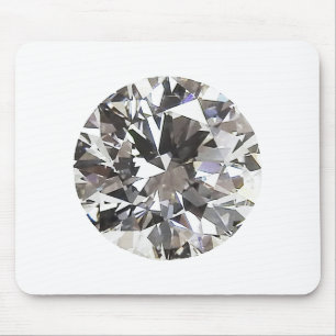 Alfombrilla De Ratón Brillante Diamante Redondo