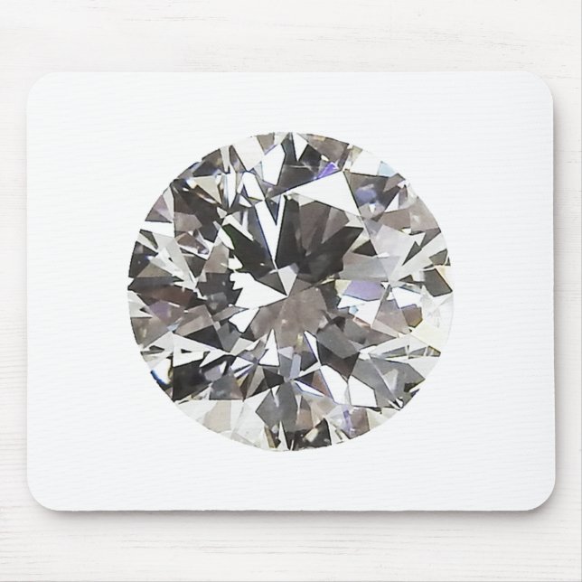Alfombrilla De Ratón Brillante Diamante Redondo (Frente)