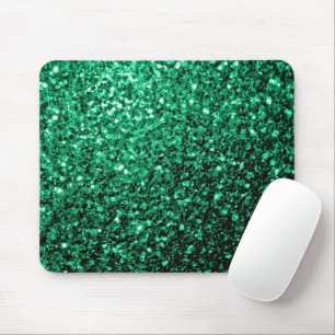 Alfombrilla De Ratón Brillo falso verde esmeralda