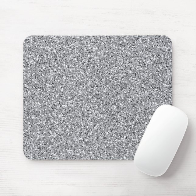 Alfombrilla De Ratón Brillo Plateado Metálico (Con ratón)