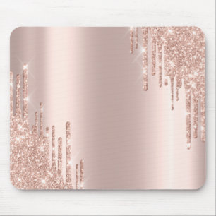 Alfombrilla De Ratón Brillos Modernos en Rosa Dorado
