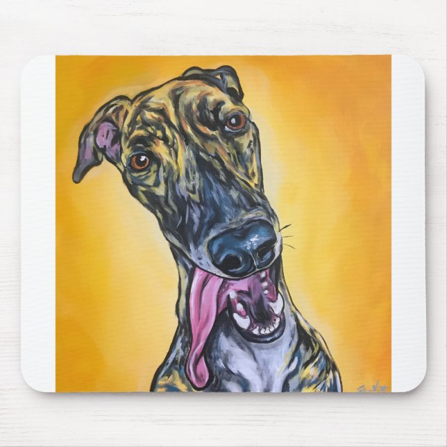 Alfombrilla De Ratón Brindle Greyhound (Frente)
