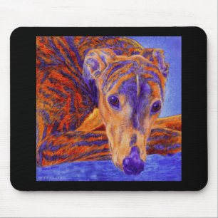 Alfombrilla De Ratón Brindle Greyhound Mousepad - "Ace"