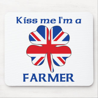 Alfombrilla De Ratón Británicos personalizados me besan que soy