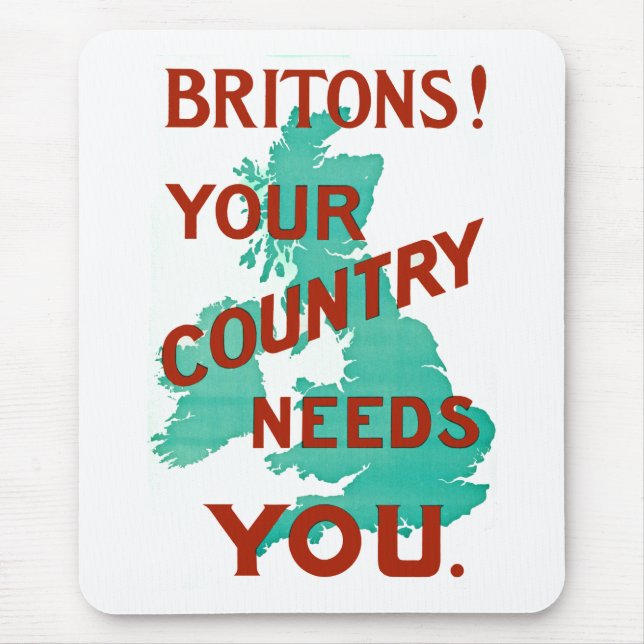Alfombrilla De Ratón ¡Británicos! Tu país te necesita (Frente)
