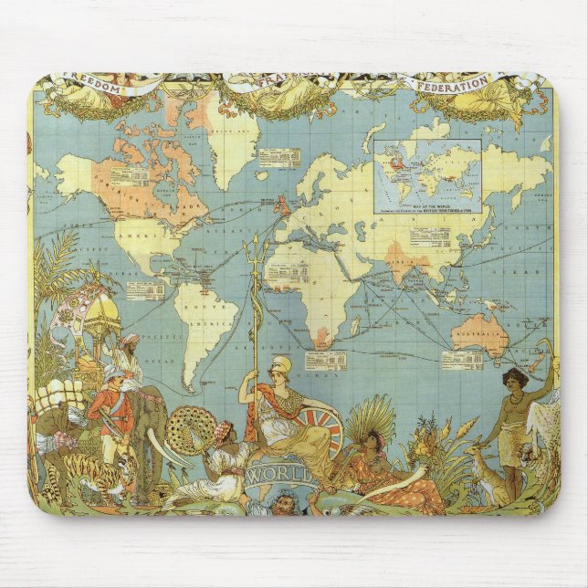 Alfombrilla De Ratón British Empire Map (Frente)
