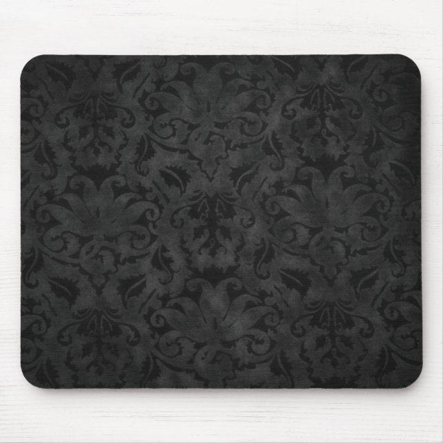Alfombrilla De Ratón Brocado negro (Frente)