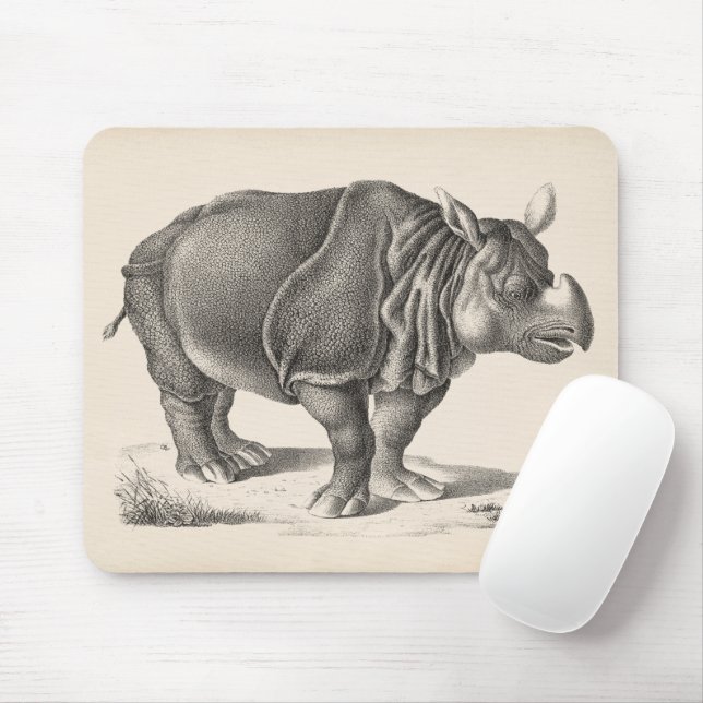 Alfombrilla De Ratón Brodtmann Rhinoceros Sketch (Con ratón)