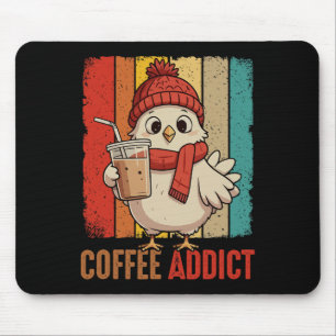 Alfombrilla De Ratón Broma Divertida Amante Del Café Pollo Bebiendo Caf