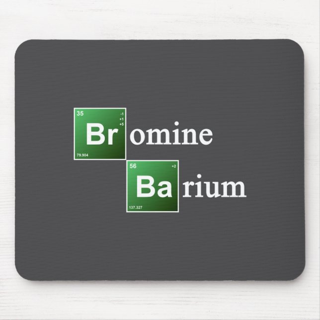 Alfombrilla De Ratón Bromine And Barium Periodic Table Chemistry Elemen (Frente)